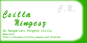 csilla mingesz business card